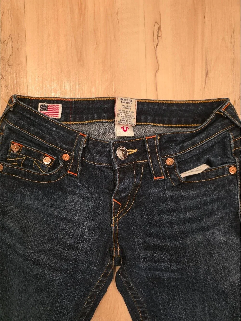 True Religion Dark Wash Skinny Jeans Size 26 Made in USA